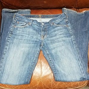 7 For All Mankind Faded Bootcut Jeans Perfect Wash